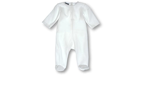 white velour baby sleepsuit