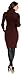 Zeta Ville Women's Maternity Stretch Warm Knit Bodycon Dress Polo Neck - 417c (Brown, 8/12)