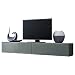 Produktbild Jadella TV Board Lowboard Migo Hängeschrank Wohnwand 180cm (Grau Matt/Grau Hochglanz)