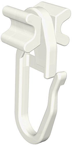 Flairdeco 16071003 0000 Faltengleiter X-Gleiter mit Faltenhaken für 6 mm Laufbreite, Kunststoff, Packungsinhalt 100 Stück