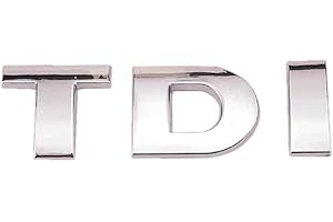 AUTOZOCO TDI Emblem Metall Aufkleber passend für VW Silber