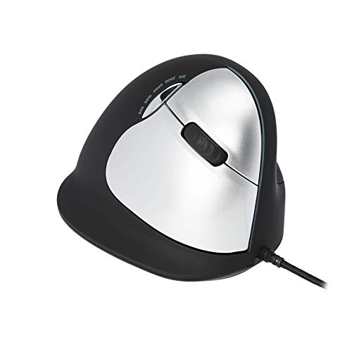 R-Go Tools 948808 - Ratón Vertical, Color Negro