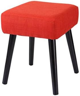 JCRNJSB® Fabric Stool, Shoe Bench Fashion Square Stool Solid Wood Low Stool Creativity Shoes Bench Cloth Art Sofa Stool Test Bench Bench Stool Multicolor Removable round Short leg sofa stool Wooden benc ( Color : D )