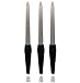 3 x METAL DOUBLE SIDED NAIL FILE FILES STRONG EDGE NEW BRAND NEW UK SELLER