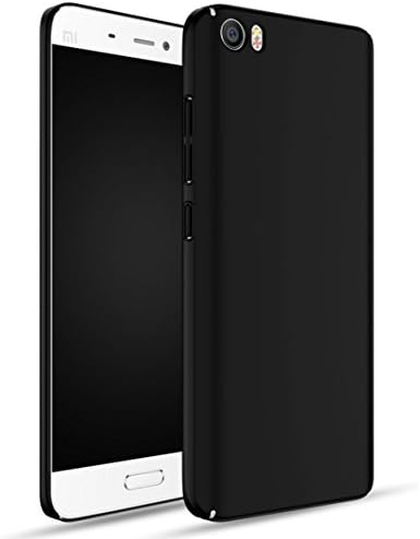 Apanphy Xiaomi 5 Case [High Quality] [Ultra Slim] [Hard Silky] [Scrub Shell] [Full Protection] [Rear Skin Feel] Cover For Xiaomi 5 Black