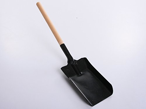 Kohlenschaufel Metallschaufel Ascheschaufel Kehrschaufel in schwarz 3 Größen (Größe 1) - 2