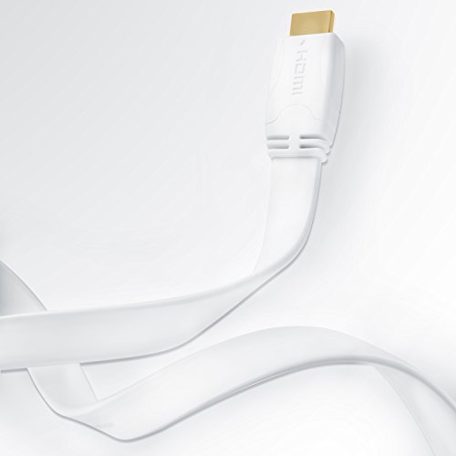 CSL – 10m Full HD ultraflaches HDMI Kabel 1.4a with Ethernet | Kabel 3 fach geschirmt / inkl. Stecker- und Kontaktschirmung | Full HD 1080p | 3D / ARC / CEC | 10,0 Meter - 3