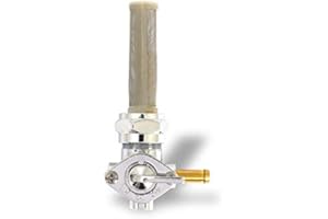 GZM RUBINETTO BENZINA STILE OEM CROMATO RACCORDO DESTRO X HARLEY BIG TWIN E SPORTSTER DAL 1976 AL 2006