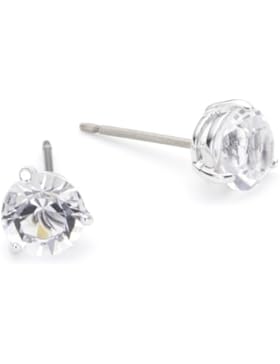 Swarovski Solitaire Ohrringe, weiss, rhodiniert