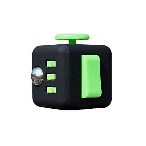 Fidget Cube Relieves Stress And Anxiety, Fidget Toy Fun Cube Anxiety Attention Toy for Children and Adults with ADHD ADD OCD Autism (BLACK GREEN) Fidget Cube Relieves Stress And Anxiety, Fidget Toy Fun Cube Anxiety Attention Toy for Children and Adults with ADHD ADD OCD Autism (BLACK GREEN)