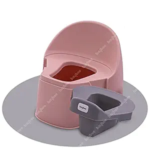 Baybee Baby Potty Training Seat for Kids- Infant Potty Toilet Chair with Removable Tray Toys for Babies 0-5 Years Old Child for Toddler Girl Boys (Light pink)