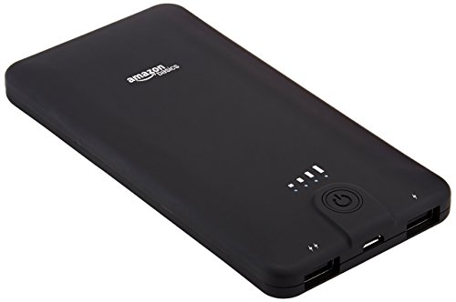 AmazonBasics - Cargador de bater&iacute;a externo port&aacute;til (10.000 mAh, 2 puertos USB), negro
