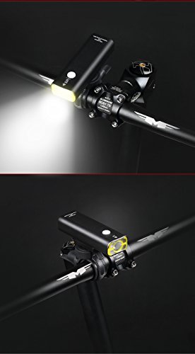 Efoshm LED Fahrradbeleuchtung Set, Wasserdicht USB Wiederaufladbare LED Frontlichter, Einfache Montage für Sicheres Radfahren,5 Licht-Modi für Berg-Radfahren, Camping und täglichen Gebrauch - 3