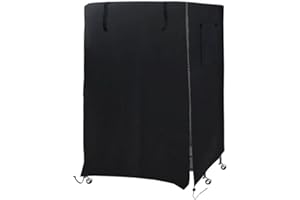 Jiumaocleu Grande housse de cage à oiseaux, Oxford imperméable, bonne nuit, occultante, coupe-vent, anti-poussière pour perroquet, pigeon, oiseaux, 97 x 60 x 130 cm (noir)