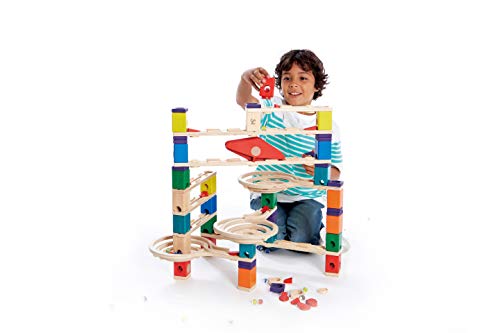 Building toys for kids - from baby to five years 11 Hape Quadrilla Wooden Marble Run Builder-Vertigo-High Quality Wooden Safe Play-Smart play for Smart Family-Quality Time Playing Together, Building toys for kids, list of building toys, construction toys, STEM toys for babies, STEM toys for toddlers, STEM toys for pre-schoolers