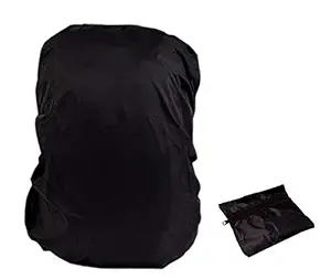 PRODUCTMINE? Nylon Rain & Dust Cover?Waterproof with Pouch for Laptop Bags and Backpacks School Bag Cover, Luggage Bag Cover - Black