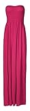 Damen Soft & Dehnbar Viskose-Jersey Bandeau Ausgestelltes Kleid