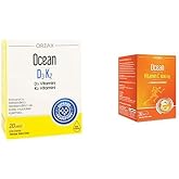 Ocean-D3k2 Damla 20 ml x1 + Ocean C Vitamini 1000 mg + Bioflavonoidler Antioksidan i&ccedil;eren x1