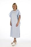 Unisex PATIENT GOWN (Blue) - Wrap Around Style - Hospital Supplied