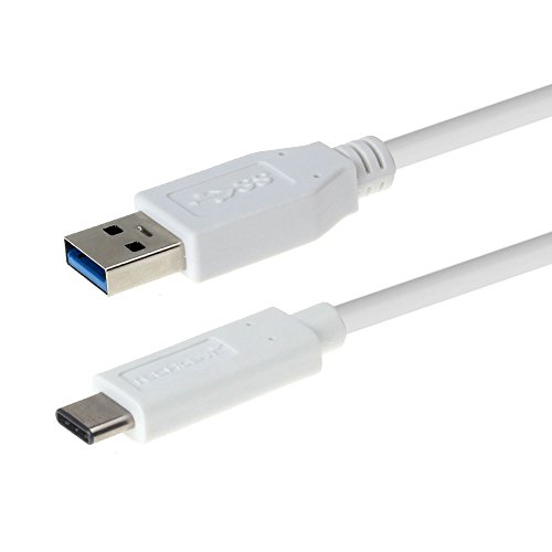 TECHGEAR   C  ble USB Chargeur   Transfert de Donn  es pour Samsung Galaxy S8  S8 Plus  A3 2017  A5 2017  C  ble USB 3 1 Type C vers USB  Type A  - pour Appareils USB Type C  BLANC  - C  ble rapide  jusqu    3A et 10Gb s  30cm 