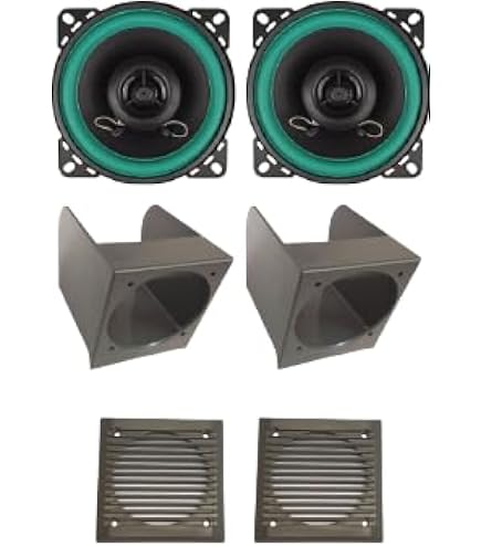 Kit Casse E Altoparlanti 80 W Per Panda Fino Al 2003 – Grigio, Compatibile Con Panda 4x4, 750, 1000 E Modello 141