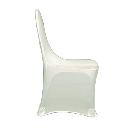 Homdox 100 Stücke Universal Stuhlhusse Elasthan Stretchhusse Stuhlbezug Stuhlüberzug Stuhl Husse f. Hochzeit Partys Bankett Dekoration Weiß - 3
