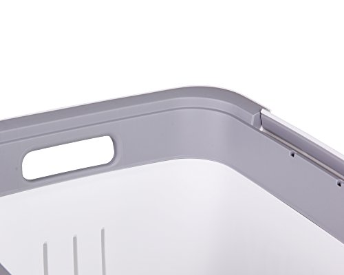 Wäschetruhe Wäschekorb Wäschepuff mit Belüftung Moda Denim 60 Liter mit Deckel Wäschesammler - 6