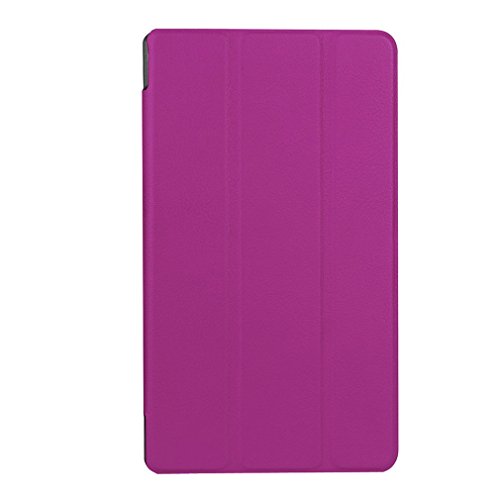 SZHTSWU® für Lenovo Tab2 A7-20F Hülle, Ultra Dünn PU Leder Shell Tablette Case Schutzhülle Flip Leder Tasche mit Ständer Etui für Lenovo Tab 2 A7-20 (7 Zoll) Tablet-PC (Lila) - 2
