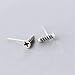 Produktbild Golden_flower S925 Silber Nagel Ohrstecker Männer und Frauen Mode Koreanische Persönlichkeit Schraube Ohrstecker Trend Ohrstecker, Thailändisches Silber, 925er Silber