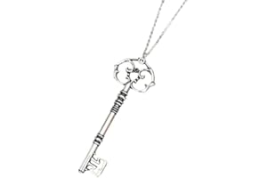 OUTLETISSIMO® Collana Unisex Con Ciondolo Forma Chiave 8cm Colore Argento Cosplay Retrò ET169