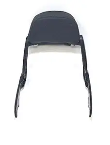 TRP TRADERS Backrest Comfortable Cushion for Royal Enfield Classic 350/500, Back Rest Support Pillion Black Cushion Style Backrest (Black)