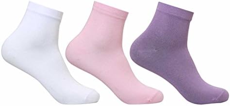 SupersoxWomen's Ankle Length Plain Socks - Pack of 3 (Blossom)