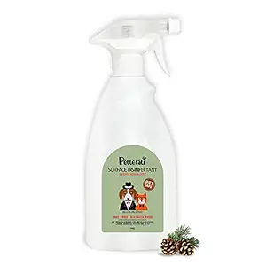 Petterati Pet safe Surface Disinfectant | Pine | 500ml | BKC & Alcohol Free | Safe for Dogs & Cats | Kills 99.9% germs | Suitable for all Surfaces | Pet Mess Cleaner | Easy to use Trigger spray