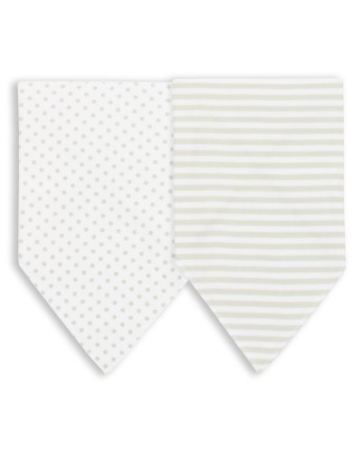 The Essential One - 2 pack Grey Dribble Bibs-One Size ESS83