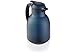 Produktbild Leifheit Bolero 1,0 L Isolierkanne, 100% dicht, Thermoskanne mit doppelwandigem Vakuum-Glaskolben, praktisches Öffnen und Schließen mit einer Hand, Kaffekanne, Teekanne, dunkelblau, gefrostet