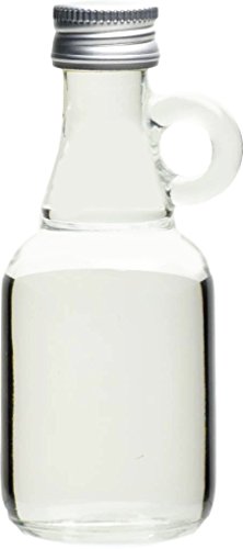 gouveo 40 leere Mini Glasflaschen „Henkel“ 40 ml Glasfläschchen mit Flaschendiscount-Rezeptbroschüre incl. Schraubverschluss, Likörflaschen kleine Flaschen Schnapsflaschen Essigflaschen Ölflaschen - 2