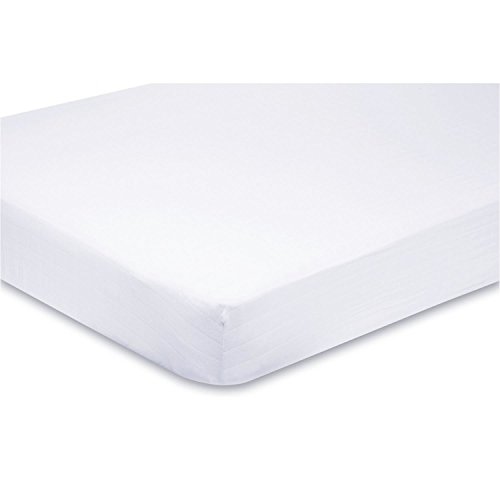 Cot Bed Jersey Fitted Sheet White
