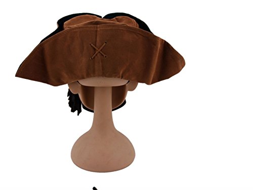 Fluch der Karibik Jack Sparrow Hut Mütze Halloween Kostüm Fasching Karneval Horror Einheitsgröße thematys® - 3
