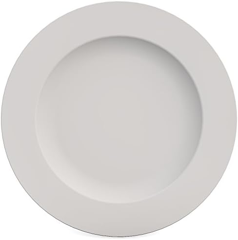 Ornamin Model 1205 Deep Melamine/Camping, Pasta, Sturdy Plastic, Soup Plate, White, Ø 24 cm