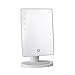 Produktbild lifenewbaby Intelligente Licht Anpassung Touch Bildschirm HD LED-Spiegel Desktop Vanity Nachtlicht, quadratisch, groß, kompakte Spiegel 180 ° frei drehbar mit Jewelry Helfer Stauraum weiß