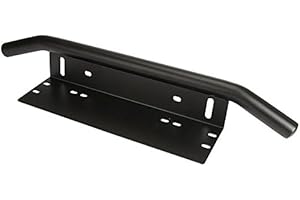 AUXTINGS Soporte de montaje de placa de matrícula universal de 23 pulgadas con parachoques delantero Bull Bar para barra de luces de conducción LED y lámpara de trabajo