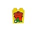 Produktbild 1 x Lego Duplo Motivstein gelb 1x2x2 bedruckt Müll Tonne Leer Gut Flasche Bild Bau Stein 4066 pb058