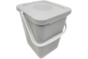 INCA Pattumiera Pura Con Filtro ai Carboni Attivi per Pannolini e Rifiuti Organici, Secchio per Rifiuti con Coperchio - Grande Capacità Neutralizza I Cattivi Odori (Ghiaccio, 10 Litri)