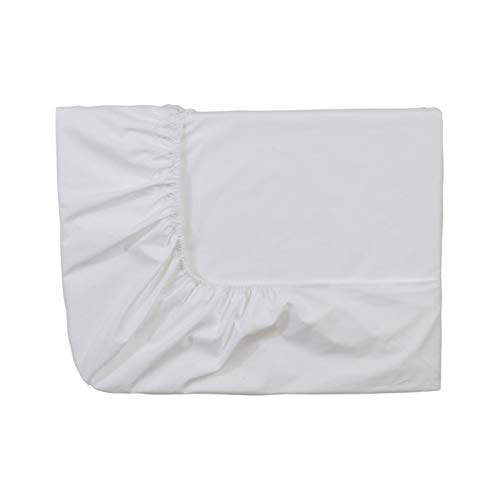 Essix - Drap Housse Royal Line Percale de Coton Blanc 160 x 200 cm