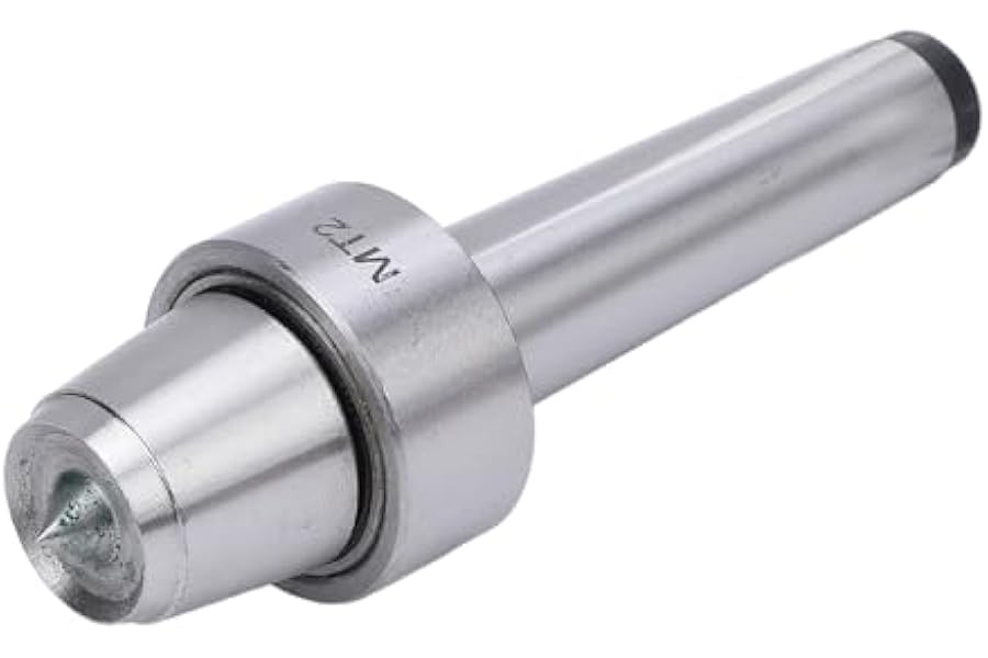MT2 Live Tailstock Center Cup and Point Tip, Lathe Live Center Cup with Ball Bearing, Stainless Steel Lathe Live Center Cup for Woodworking Metalworking