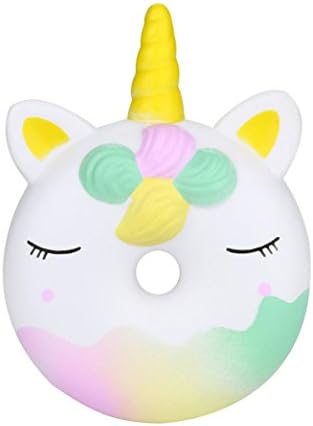 Toamen Newest Super Slow Rising Squishies Toy, Lovely 13cm Jumbo Kawaii Galaxy Strawberry Scented Squishy Charm Slow Rising Stress Reliever Toy Exquisite Kid Soft Toy Key Cell Phone Pendant Strap Gift Home Décor (Unicorn Doughnut)