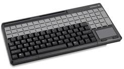 Cherry Electronics G86-71400EUADAA LPOS Keyboard, USB Interface, Qwerty US Key Layout, 131 Programmable and 42 Relegendable Keys, 17.4" W x 7.2" D x 1.3" H, Black