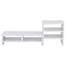 Produktbild Zerone Monitor Riser Stand, Desktop Ständer Monitor Riser-Regal Bildschirmerhöhung Bildschirmständer für Computer, Laptop, Schreibtisch-Organizer, Organizer + 3-Schicht Regal (Weiß)
