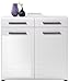 Produktbild trendteam SN86401 Kommode weiss Hochglanz, BxHxT 107x105x40 cm