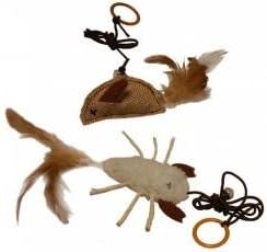 Cat Circus Fleecy Bungee Mix Cat Kitten Toy Play Hunt Catch Pounce Game Pets